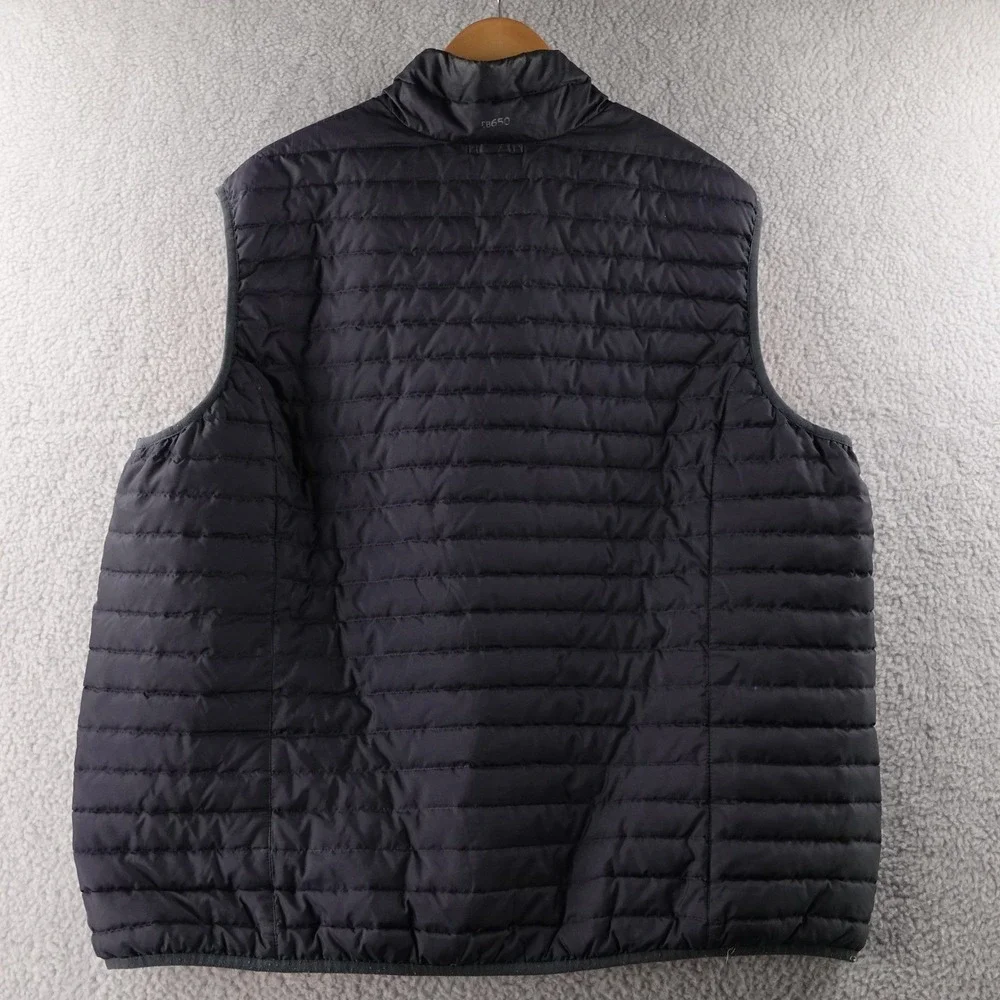 Eddie Bauer Mens 2XL Puffer Vest Down Quilted Full Zip‎ Orange Lined Outerwear